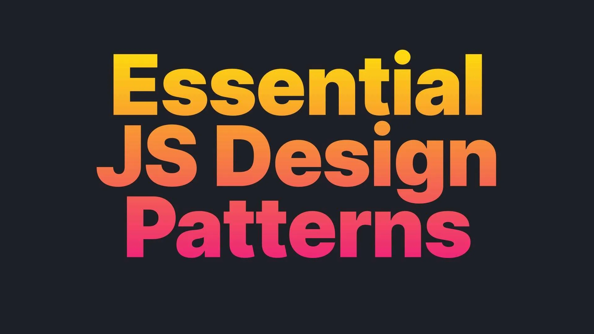 Learning JavaScript Design Patterns